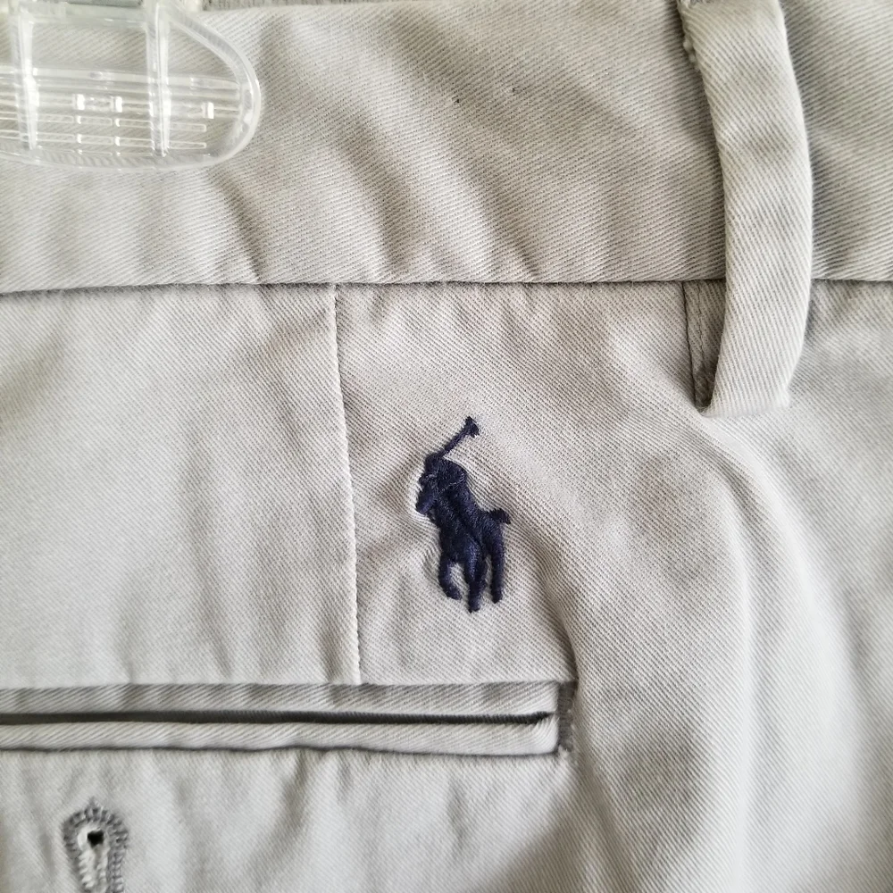 Polo Ralph‎ Lauren 35x32 Tan Classic Fit Flat Front Pants Chino Stretch